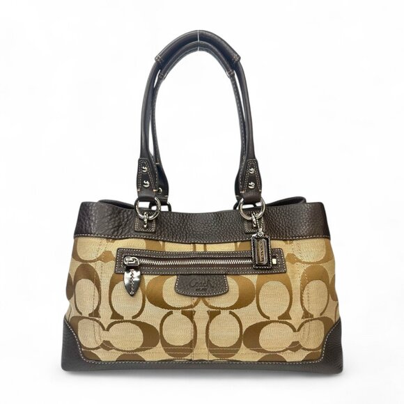 Coach Signature Penelope Jacquard Satchel - Picture 1 of 11